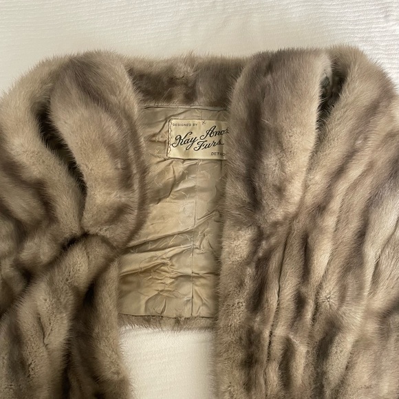 Emba Cerulean Blue Mink Bolero Stole - Picture 11 of 14